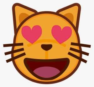 Vector Cat Face - Heart Eye Cat