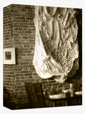 Farmer's Cafe Brick Wall And Draped Wall Hanging Vintage - Relief