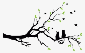 Love Cats Silhouette Icons Png - Love Birds Pencil Drawing