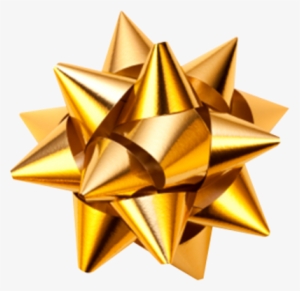 Gold Ribbon Png Free Download - Gold Christmas Bow Transparent