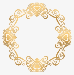 Gold Flower Frame Png File - Wedding Invitation Gold Frame