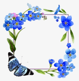 Flower Watercolor Frame Card, Flower Watercolor Frame