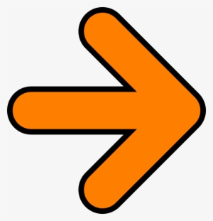 Arrow Clipart Icon - Orange Arrow Transparent Background