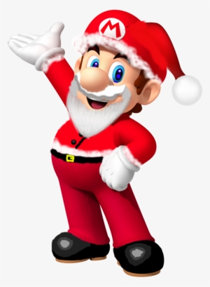 Mario Santa By Purple - Transparent Christmas Mario