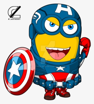 Svg Free Download By Kururulabo On Deviantart - Captain America Minion