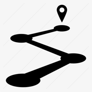 Road Map Svg - Road Icon White Png