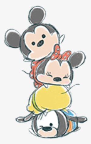 Cute Drawing Of Mickey, Minnie, Pluto And Goofy - Cute Tsum Tsum Drawings