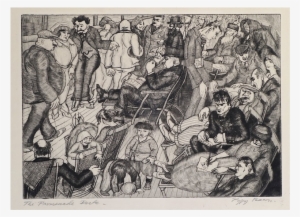 Peggy Bacon , The Promenade Deck, 1920 (flint 47), - Peggy Bacon Art