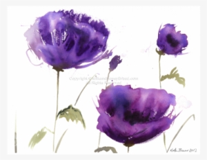 Purple Flower Water Paint