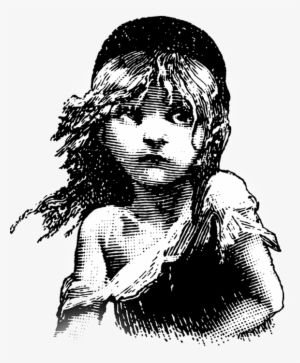 Les Miserables, Digital Collage, Penguin, Tees, Les - Les Miserables Cosette Drawing