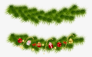Collection Of With Pine Garlands - Christmas Garland Png