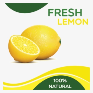 Fresh Lemon With Abstract Style Background, Lemon, - Portable Network Graphics