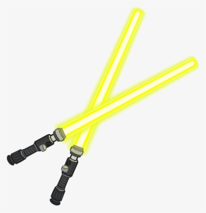 Dual Lightsabers Icon - Star Wars Lightsaber Yellow