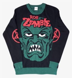 Zombie Face Green Sweater - T-shirt