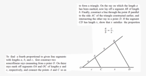 To Find A Fourth Proportional To Given Line Segmen - Triangle