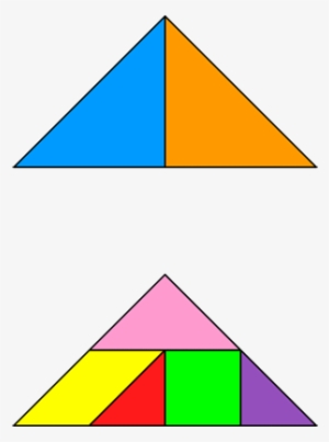 Tangram Two Triangles - Tangram Puzzle Triangle