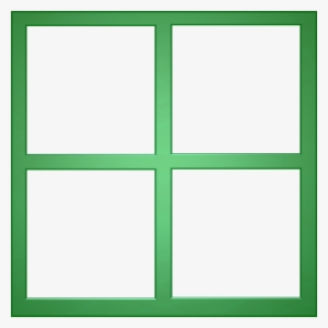 Green Frame Window - Seamless Plaid Blue