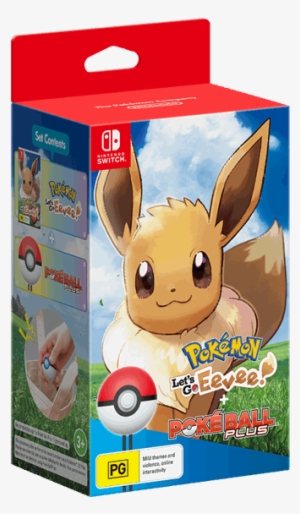 Eevee With Pokeball Plus - Nintendo Switch Pokemon Let's Go Bundle