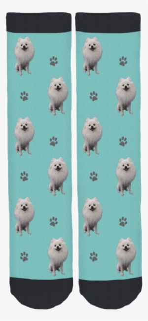 Pomeranian Crew Socks - Rhea The Naked Birdie Socks