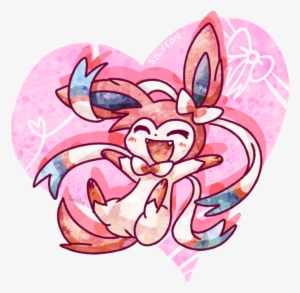 Sylveon Eveevolution Pokemon Pokémon Cute Fanart Pink - Sylveon Heart