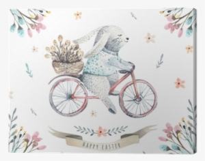 Picture Free Library Boho Drawing Cartoon - Clip Art Watercolor Easter Bunny