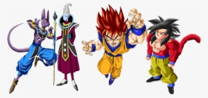 Goku & Goku Vs Beerus & Whis - Whis And Beerus Png