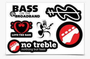 Image Of No Treble/bass On The Broadband Sticker Sheet - All About That Bass