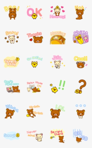 Line Official Stickers - Stickers Rilakkuma Png