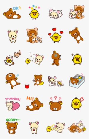 ผลการค้นหารูปภาพสำหรับ Rilakkuma Stickers Kawaii Stickers, - Rilakkuma Stickers Line