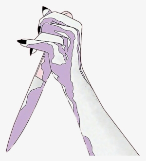 Couteau Knife Psychopath Tumblr Girl Pastel Freetoedit - Knife Drawing