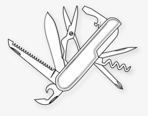 Drawn Knife Clipart - Swiss Army Knife Illustration