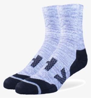 White Melange - Crew - Sock