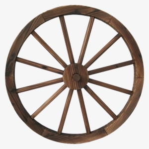 Backyard Expressions 23" Wagon Wheel-burnt 2 Pack - Wooden Wheel Transparent