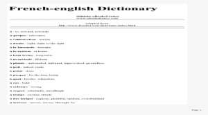 [unknown] French English Dictionnaire - Dictionary