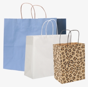 Twisted Handle Bags - Medium Leopard Brown Paper Shopper