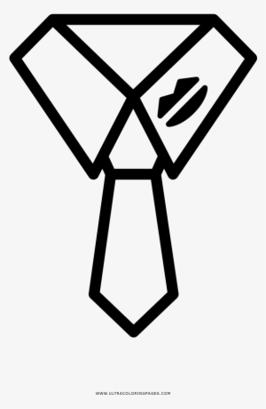 Kiss Mark Coloring Page - Necktie