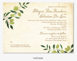 Olive The Toscane Invitations - Floral Design