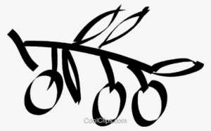 Olive Branch With Olives Royalty Free Vector Clip Art - Olive Branch