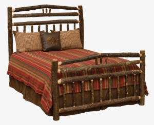 Hickory Wagon Wheel Bed - Fireside Lodge 80014a Hickory King Wagon Wheel Bed