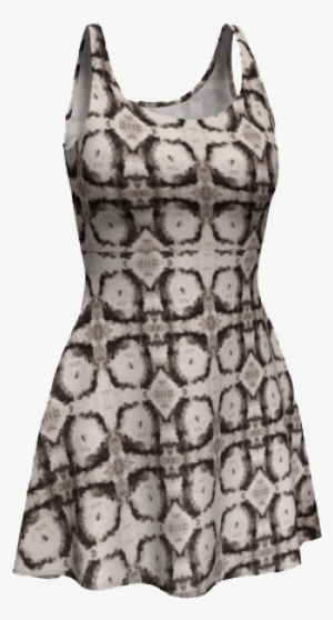 Sea Shell Black And White Flare Dress - Day Dress