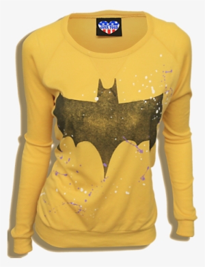 Batman Long Sleeve Henley Shirt With Paint Splatter - Batman