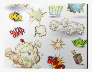 Comic Book Explosion Aluminium Print • Pixers® • We - Bang Wall Clock Wall Clock