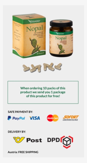 Nopal Natural Food Supplement Hando Capsules English1 - Dietary Supplement