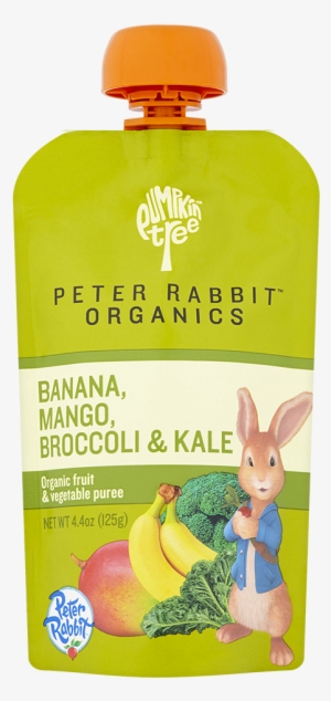 Peter Rabbit Organics Banana, Mango, Broccoli & Kale - Peter Rabbit Organics 100% Veg And Fruit Puree, Pumpkin