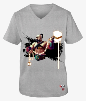 The Warior By Akuma , Adult Unisex Vneck Tee - Longboard