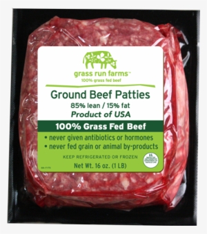 Grass Run Farms 85% Beef Patties, 1 Lb