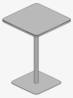 Turnstone Table Cafe Height 30 Square - Bolero Square Stainless Steel Table Base
