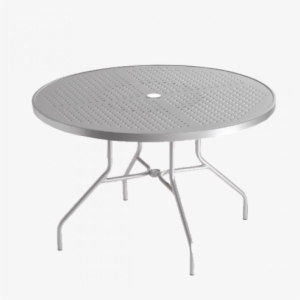 Tropitone Round Boulevard Pattern Aluminum Umbrella - Tropitone Boulevard Dining Table