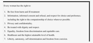 Respectful Maternity Care - Woman