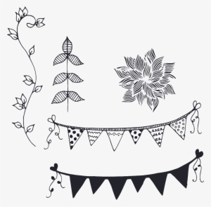 Black And White Ribbon Cartoon Transparent Material - Portable Network Graphics